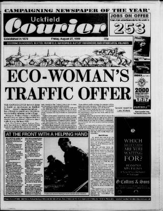 cover page of Uckfield Courier published on August 27, 1999
