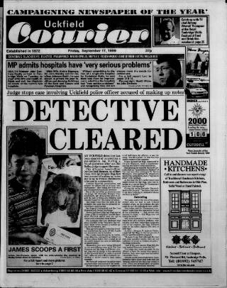 cover page of Uckfield Courier published on September 17, 1999
