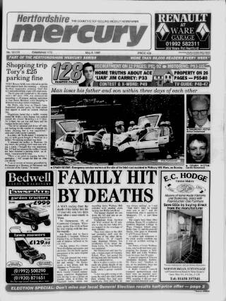 cover page of Hertford Mercury and Reformer published on May 2, 1997