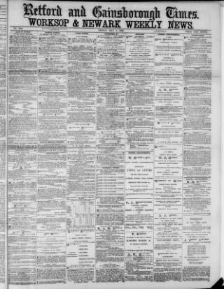 cover page of Retford, Gainsborough & Worksop Times published on May 2, 1890