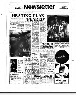 cover page of Staffordshire Newsletter published on August 2, 1968