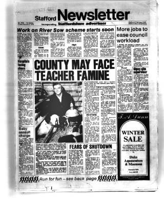 cover page of Staffordshire Newsletter published on February 2, 1979