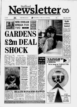 cover page of Staffordshire Newsletter published on June 18, 1993