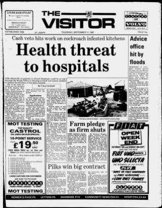 cover page of Abergele & Pensarn Visitor published on September 17, 1987