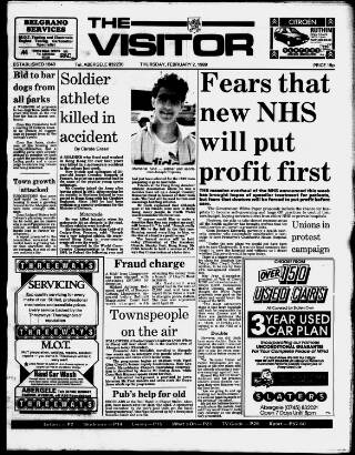 cover page of Abergele & Pensarn Visitor published on February 2, 1989