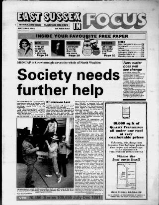 cover page of East Sussex Focus published on May 6, 1992