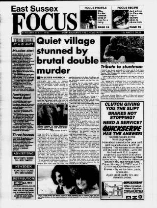 cover page of East Sussex Focus published on February 17, 1993