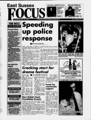 cover page of East Sussex Focus published on February 24, 1993