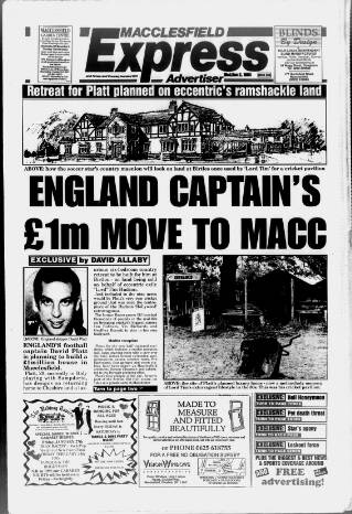 cover page of Macclesfield Express published on November 2, 1994