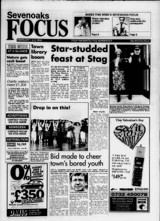 cover page of Sevenoaks Focus published on February 2, 1994