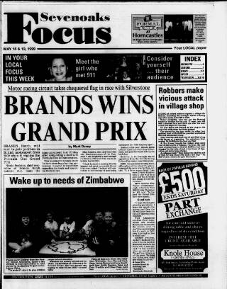 cover page of Sevenoaks Focus published on May 18, 1999