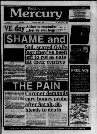 cover page of Paddington Mercury published on May 4, 1995