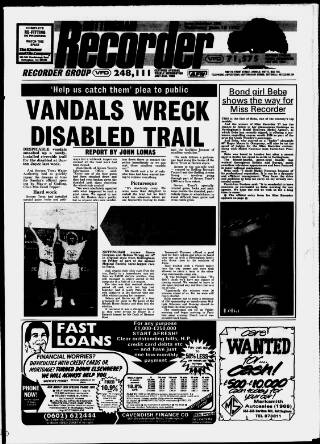 cover page of Nottingham Recorder published on June 18, 1987
