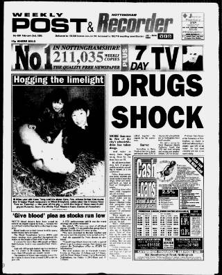 cover page of Nottingham Recorder published on February 2, 1995