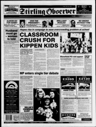 cover page of Stirling Observer published on June 18, 1993