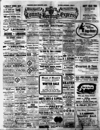 cover page of Stockport County Express published on February 2, 1911