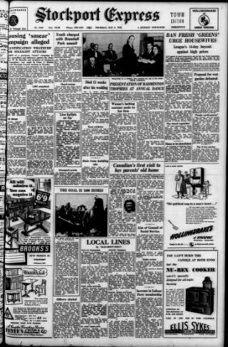 cover page of Stockport County Express published on May 4, 1950