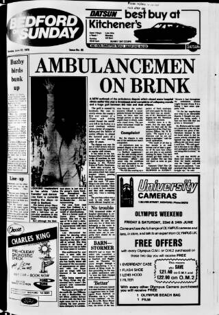 cover page of Bedfordshire on Sunday published on June 18, 1978
