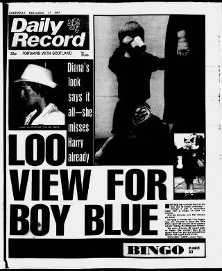 cover page of Daily Record published on September 17, 1987