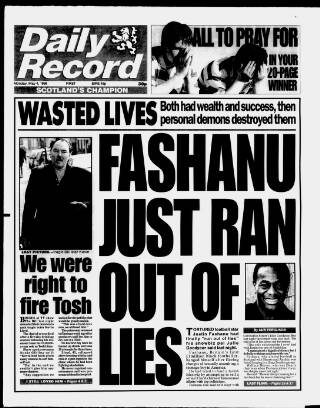cover page of Daily Record published on May 4, 1998