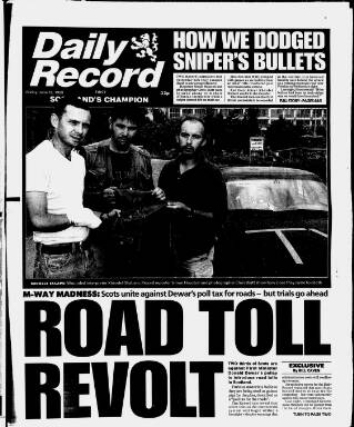 cover page of Daily Record published on June 18, 1999