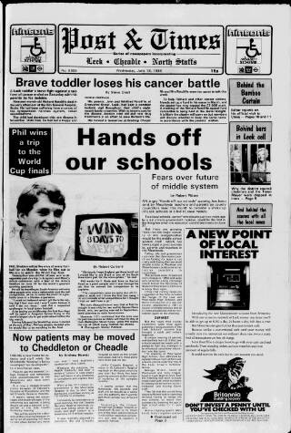 cover page of Leek Post & Times published on June 18, 1986