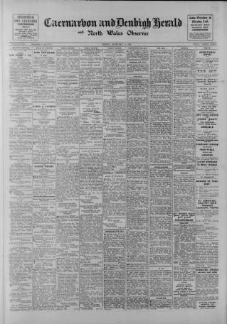 cover page of Caernarvon & Denbigh Herald published on February 2, 1951