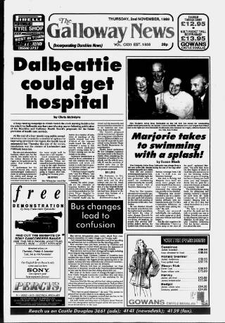 cover page of Folkestone, Hythe, Sandgate & Cheriton Herald published on November 2, 1989