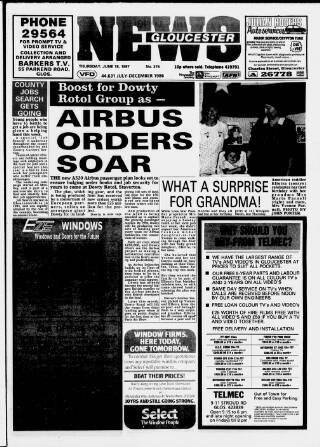 cover page of Gloucester News published on June 18, 1987