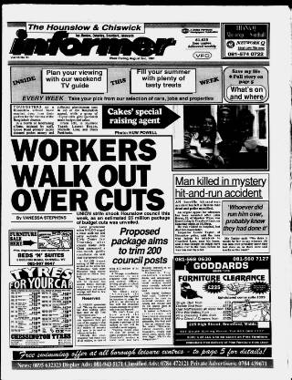 cover page of Hounslow & Chiswick Informer published on August 2, 1991