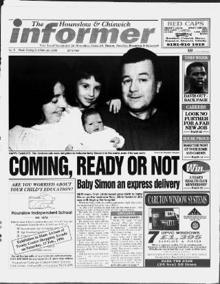 cover page of Hounslow & Chiswick Informer published on February 2, 1996