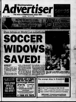 cover page of Skelmersdale Advertiser published on June 18, 1998
