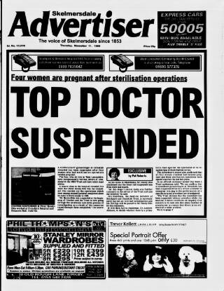 cover page of Skelmersdale Advertiser published on November 11, 1999