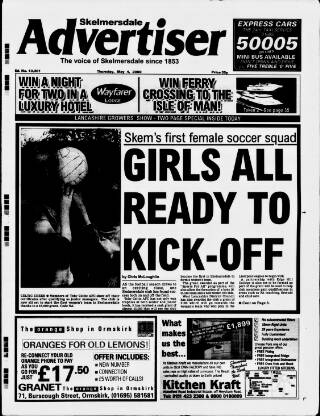 cover page of Skelmersdale Advertiser published on May 4, 2000