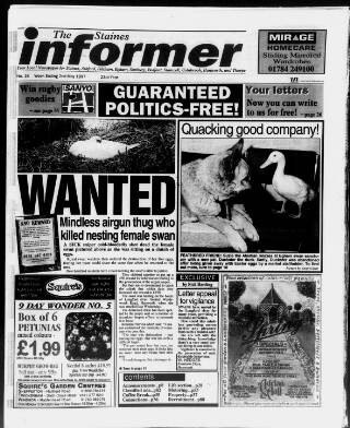 cover page of Staines Informer published on May 2, 1997