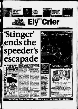 cover page of Ely Town Crier published on May 4, 1996
