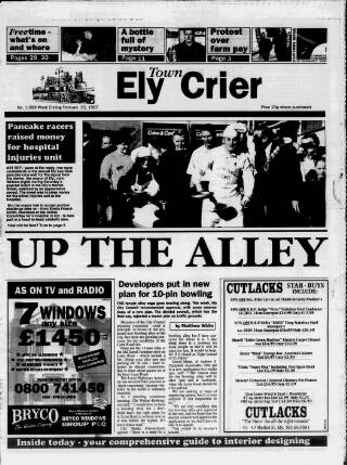 cover page of Ely Town Crier published on February 22, 1997