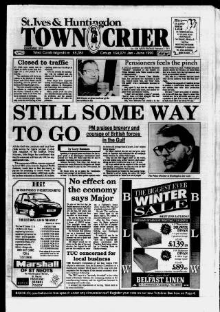 cover page of Huntingdon Town Crier published on February 2, 1991