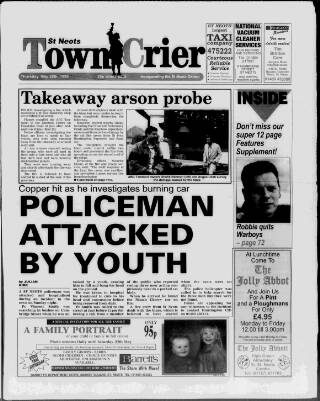 cover page of St Neots Town Crier published on May 28, 1998