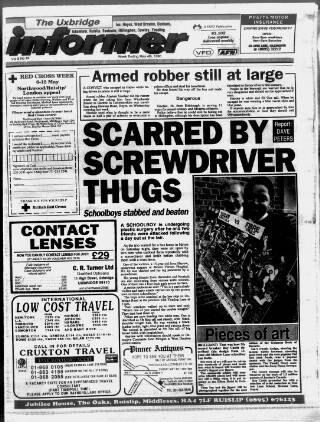 cover page of Uxbridge Informer published on May 4, 1990