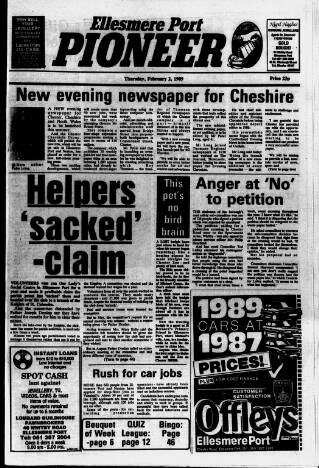 cover page of Ellesmere Port Pioneer published on February 2, 1989