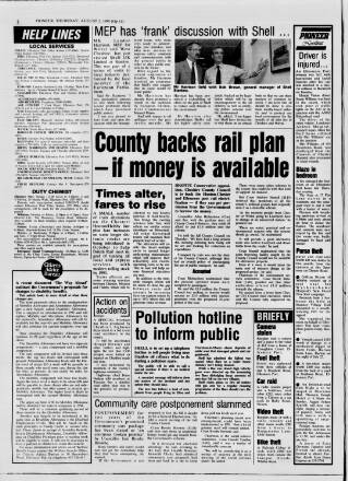 cover page of Ellesmere Port Pioneer published on August 2, 1990