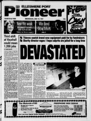 cover page of Ellesmere Port Pioneer published on June 18, 1997