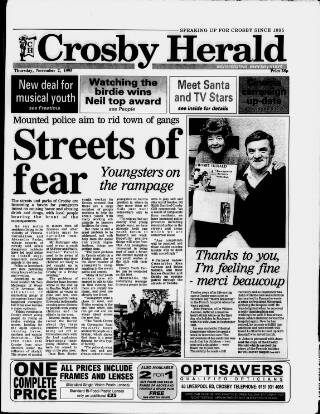 cover page of Crosby Herald published on November 2, 1995