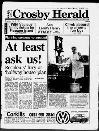 cover page of Crosby Herald published on May 2, 1996