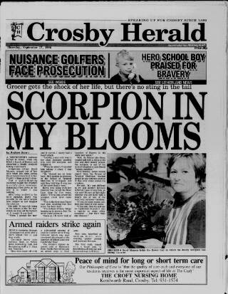 cover page of Crosby Herald published on September 17, 1998