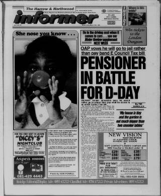 cover page of Harrow Informer published on March 19, 1993