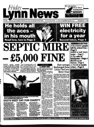 cover page of Lynn Advertiser published on September 17, 1999