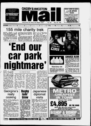 cover page of Oadby & Wigston Mail published on May 4, 1989