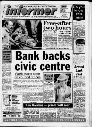 cover page of Richmond Informer published on June 18, 1987